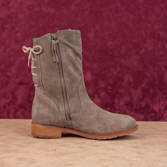 Sofft Wmn Sharnell Low Distress Beige Suede Waterproof Back Lace Boots Sz 7 - Picture 8 of 8